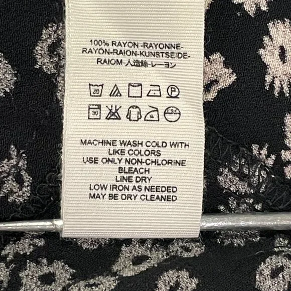 FREE PEOPLE NEW "Like You Best" Bell Sleeve Mini Lace Trim Black/Ivory Size L - Picture 9 of 9